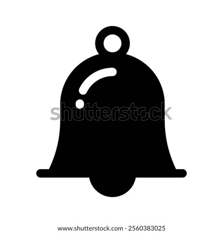 Notification bell icon design isolated on white background