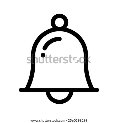 Notification bell icon design isolated on white background