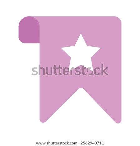 A bookmark with a star, representing saved items or favorites