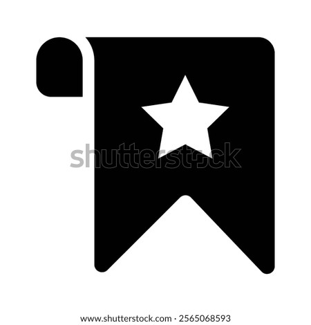 A bookmark with a star, representing saved items or favorites