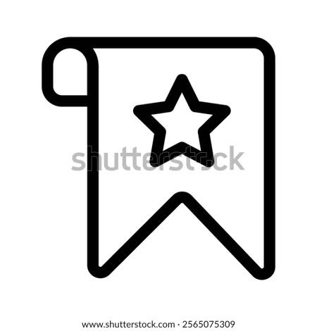 A bookmark with a star, representing saved items or favorites