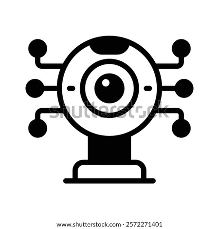 Internet camera, webcam icon design in modern style