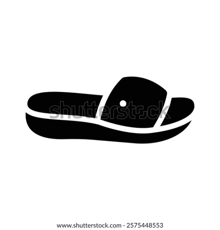 Cozy slippers icon design in modern style