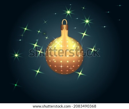 Image vectorielle de décoration de Noël avec des paillettes Photo stock © 