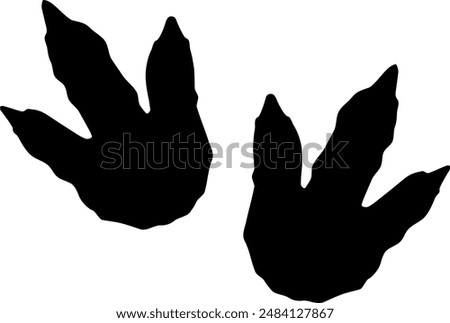 Dinosaur footprint. Dinosaur vector illustration