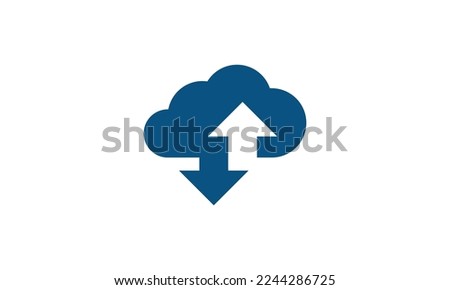 download upload cloud connect data icon. Vector illustration