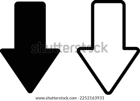 Download icon vector pack, download symbol vector black and white