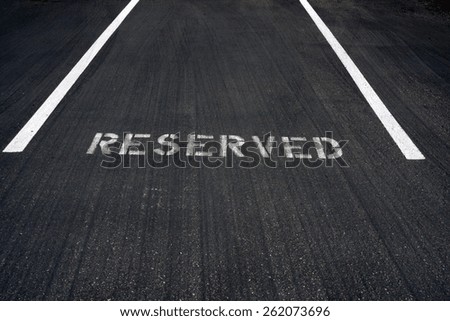 Reserved sign on highway