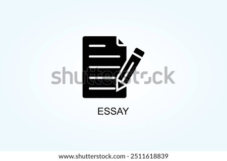 Essay Vector Or Logo Sign Symbol Illustration