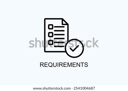 Requirements Vector Or Logo Sign Symbol Illustration