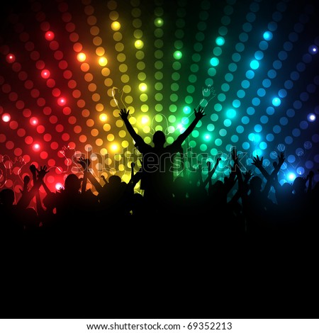 Eps10 Party People Vector Background - Dancing Young People - 69352213 ...