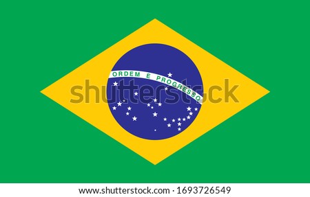Bandeira do Brasil (Brazil flag in portuguese) vector illustration eps 10