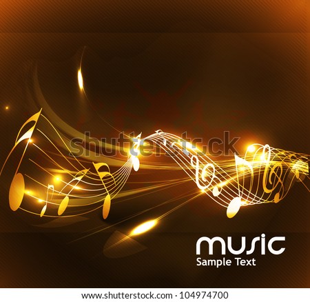 abstract music notes design for music background use, vector illustration