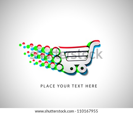  3d effect vector shopping cart item - buy buttons