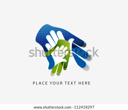 Deal Hand Shake Vector Design Element.