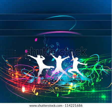 Abstract Music Dance Background For Music Event Design. Vector ...
