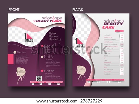Beauty Care & Salon Flyer & Poster Template.