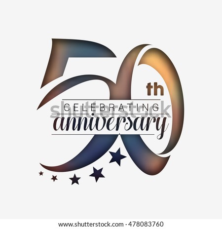 50th Years Anniversary Celebration Design. Stock Vector Illustration ...