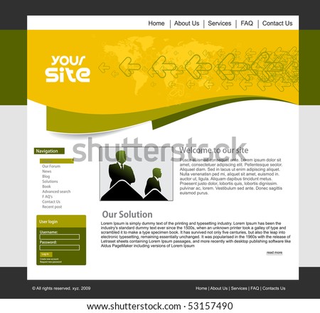 abstract business web site design template, vector illustration.