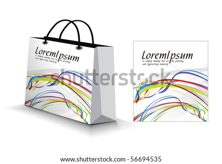 shopping bag isolated on white background, vector illustration.