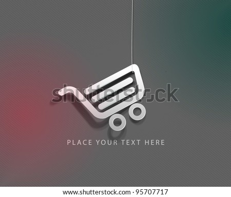 vector glossy shopping web icon design element.
