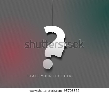 vector symbol of question mark in colorful background.