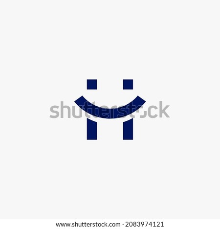 The simple and elegant H Smile logo is suitable for any business 