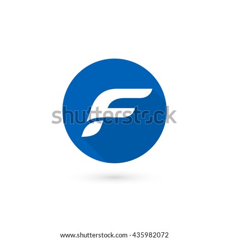 Logo F letter. Isolated on white background. Vector illustration, eps 10