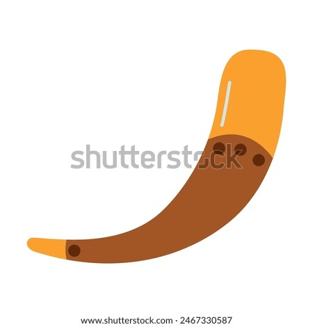 Viking horn on white isolated background. 