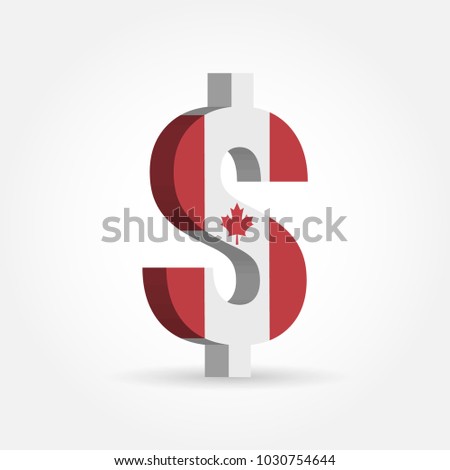 
Canadian Dollar (CAD) currency symbol with flag