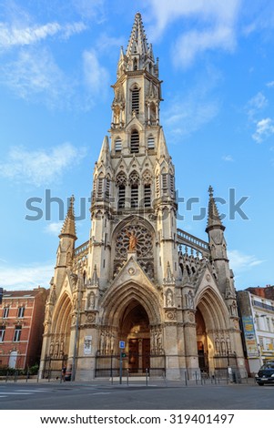 Highest church in Lille Sacred Heart on the crossroads  Photo stock © 