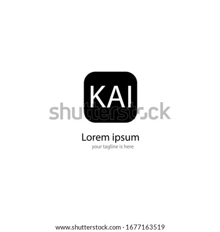 the simple elegant KAI logo of bussiness with white background