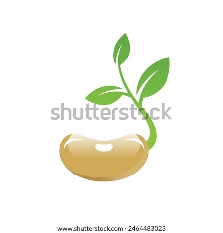 beans abstract logo symbol vector