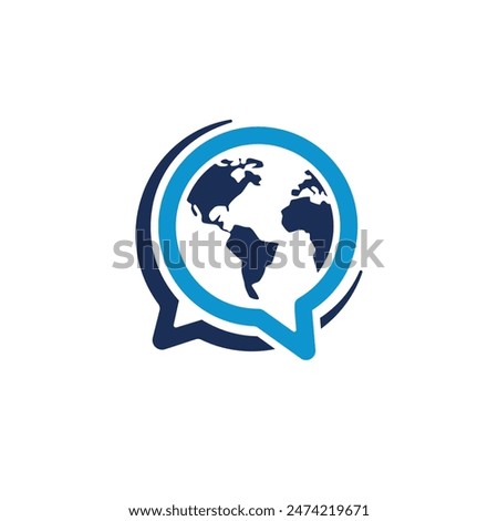 chat abstract logo modern style