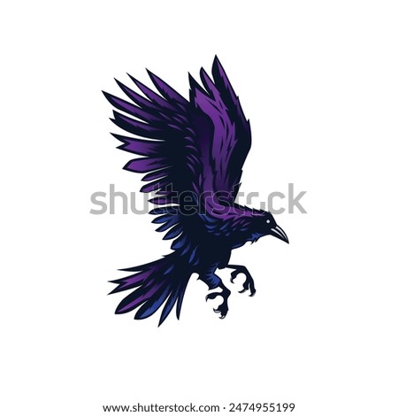 raven abstract logo modern style