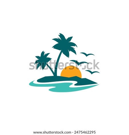 island abstract logo modern style