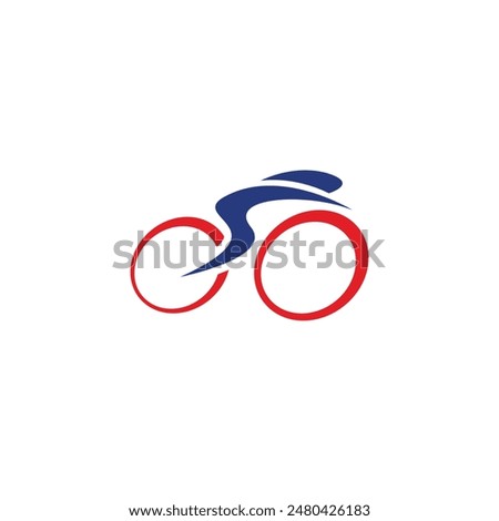 bicycle abstract logo modern style