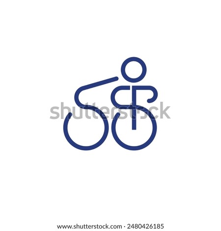 bicycle abstract logo modern style