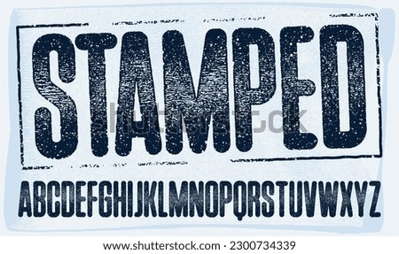 Stamped Texture Font with a Rough and Worn Look