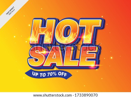 Editable Text Effect Hot Sale. with 3D design
