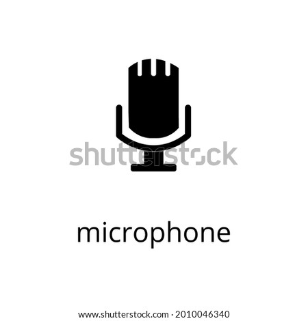 black and white popular vector icon with description, sound record, microphone, song music and openclasses tool, voice editor