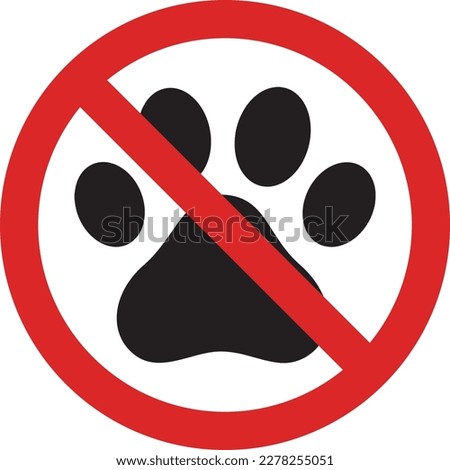no dogs allowed icon . prohibition dog sign vector illustration	