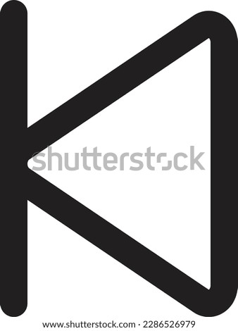 skip previous icon isolated on white background. Vector illustration