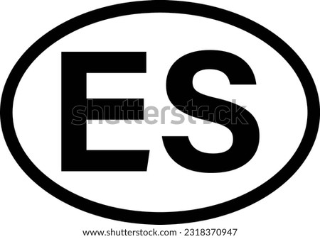 Spain country code icon vector . Iso code country domain name. Spanish language sign icon. ES translation symbol