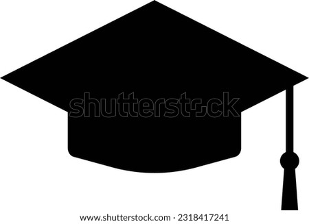 Graduation hat icon . Graduation cap vector icon isolated on white background