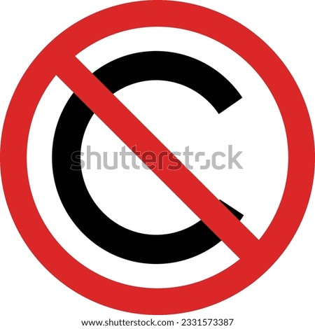 No copyright icon . Creative commons public domain icon . 