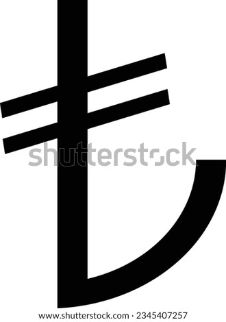 Turkish lira icon . Turkish currency symbol vector