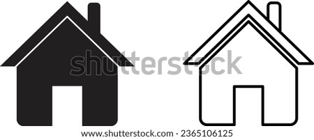 house icon set vector in two styles for web sites and user interface . home icon