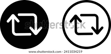 Retweet icon set in two styles . Repost icon vector . Share post icon