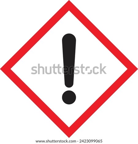 Square hazard caution sign . Exclamation mark sign . Attention danger sign . Vector illustration